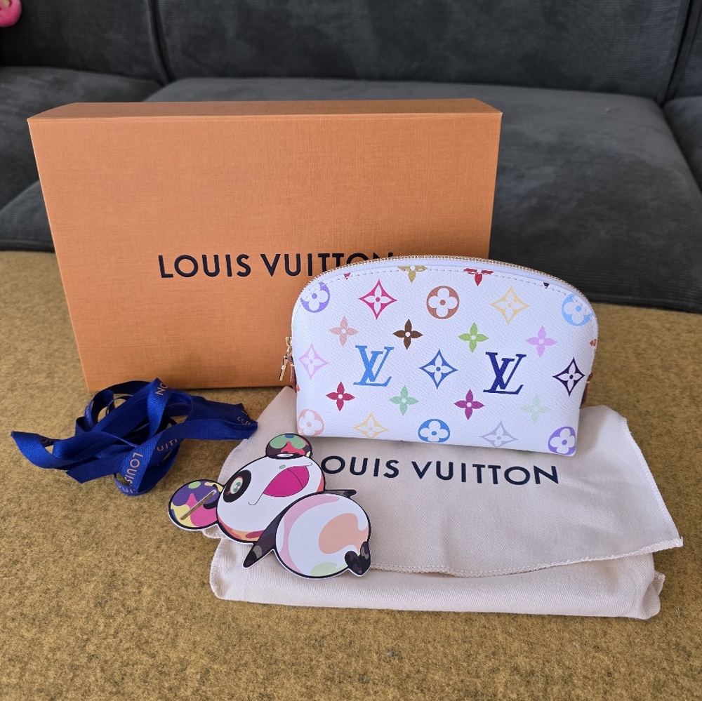 Limited Edition Louis Vuitton Takashi Murakami small cosmetic bag